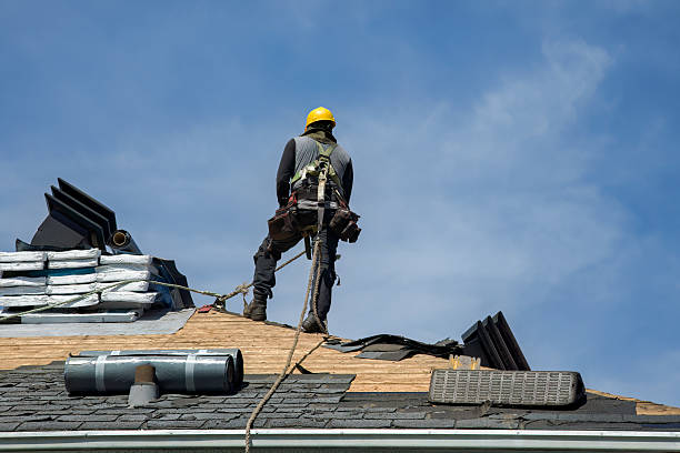 Professional Gutter Installation technician working in Mangum, OK